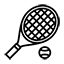 Tennis Racquet and Ball Icon-3-01